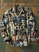 Westliches grafisches Langarm-Hemd für Männer